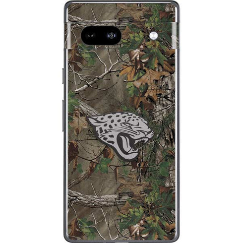NFL Jacksonville Jaguars Realtree Xtra Green Camo Google Pixel 7a Skin